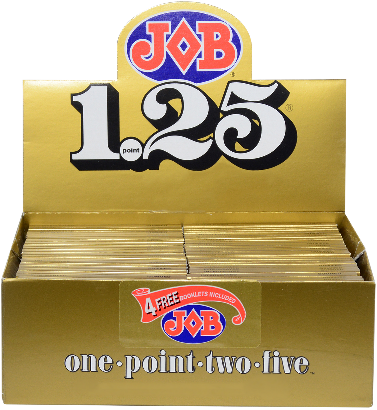 JOB Rolling Papers Gold 1.25 Bulk Displays (24 Leaves)