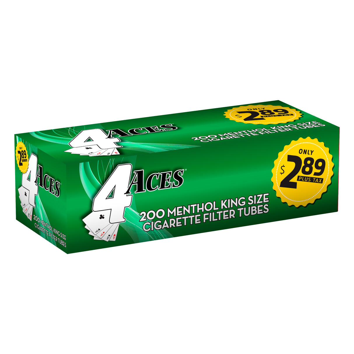 4 Aces Cigarette Tubes Menthol King Size 200ct Box