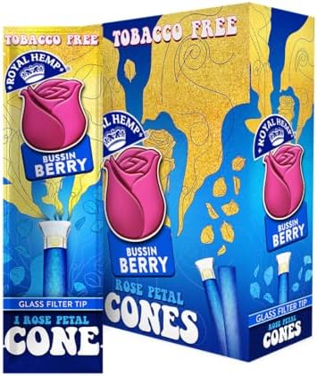 Blunts 'n Roses Cones Bussin Berry (1 Cone Per Pouch) - Made from Rose Petals
