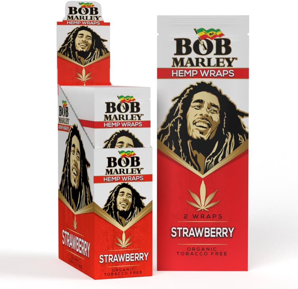 Bob Marley Hemp Wraps Strawberry 2ct