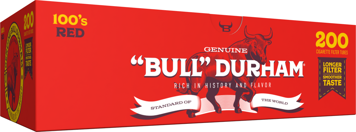 Bull Durham Cigarette Tubes Full Flavor 100mm 200ct