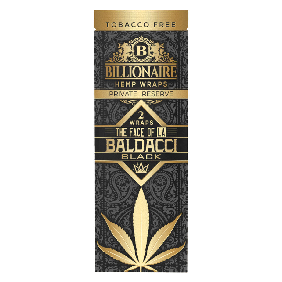 Billionaire Hemp Wraps Baldacci Black 2ct