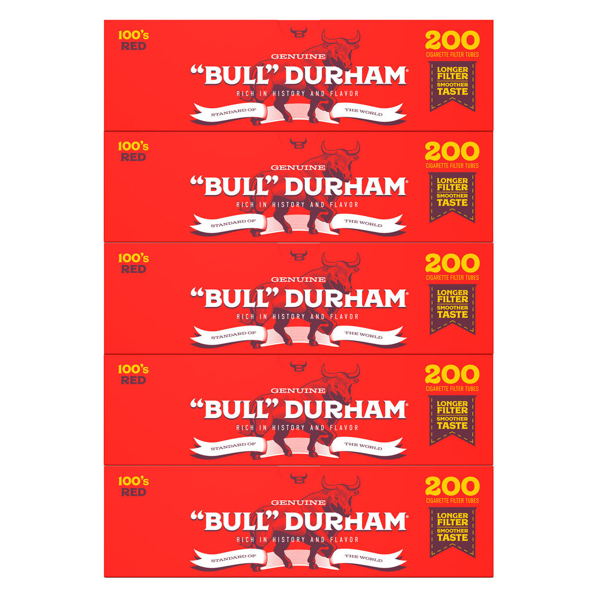 Bull Durham Cigarette Tubes Full Flavor 100mm 200ct