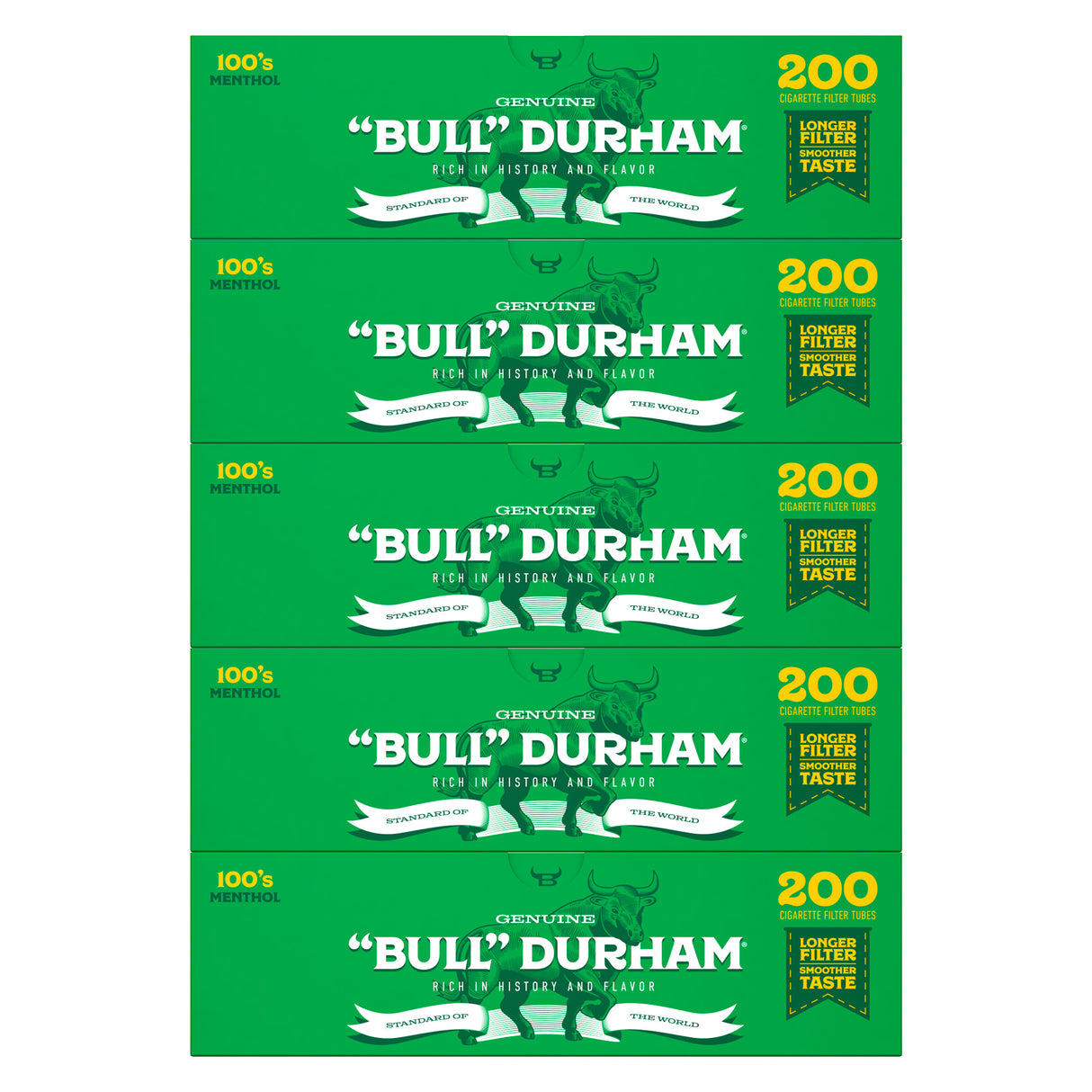 Bull Durham Cigarette Tubes Menthol 100mm 200ct