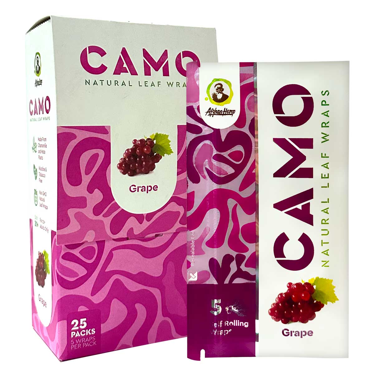 Camo Herbal Wraps Grape 5ct