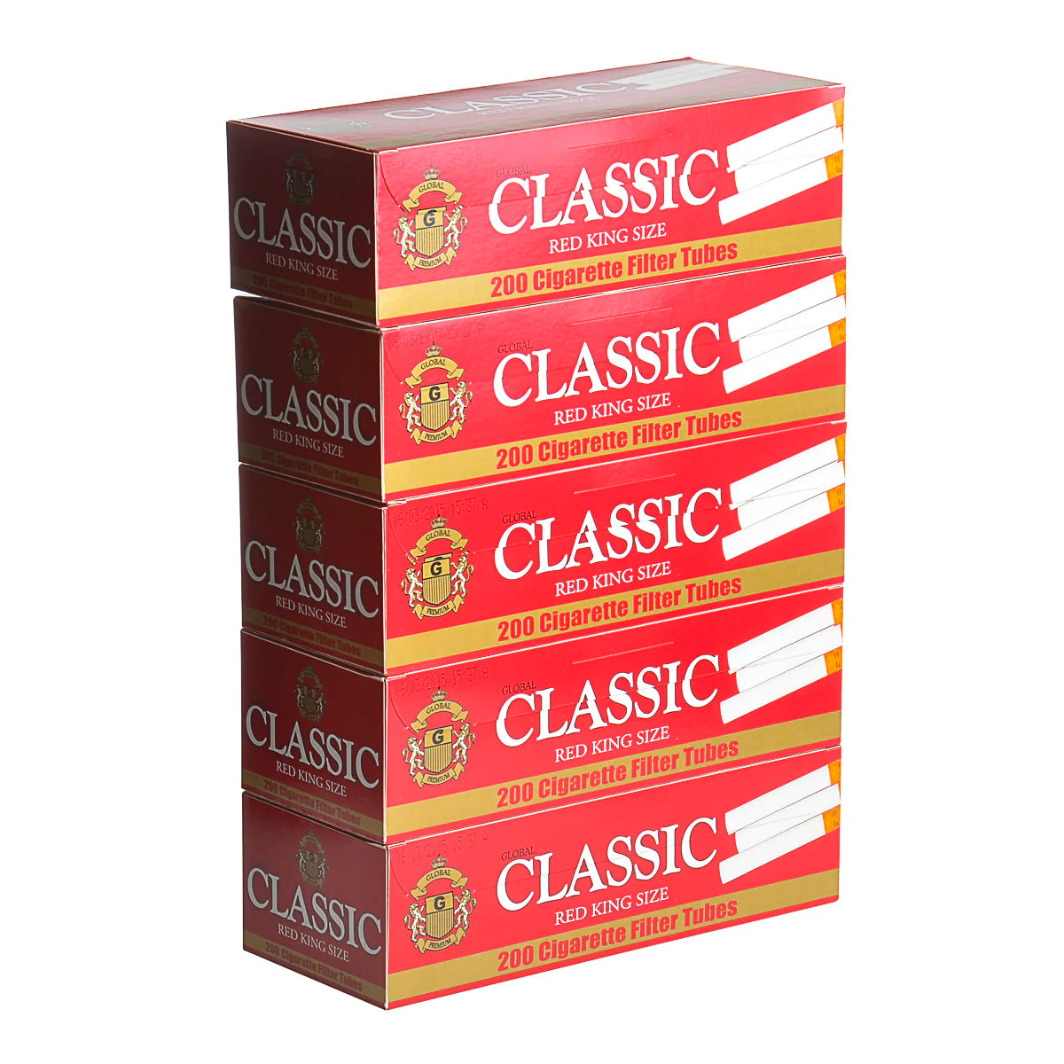 Classic Cigarette Tubes Red Full Flavor King Size 200ct