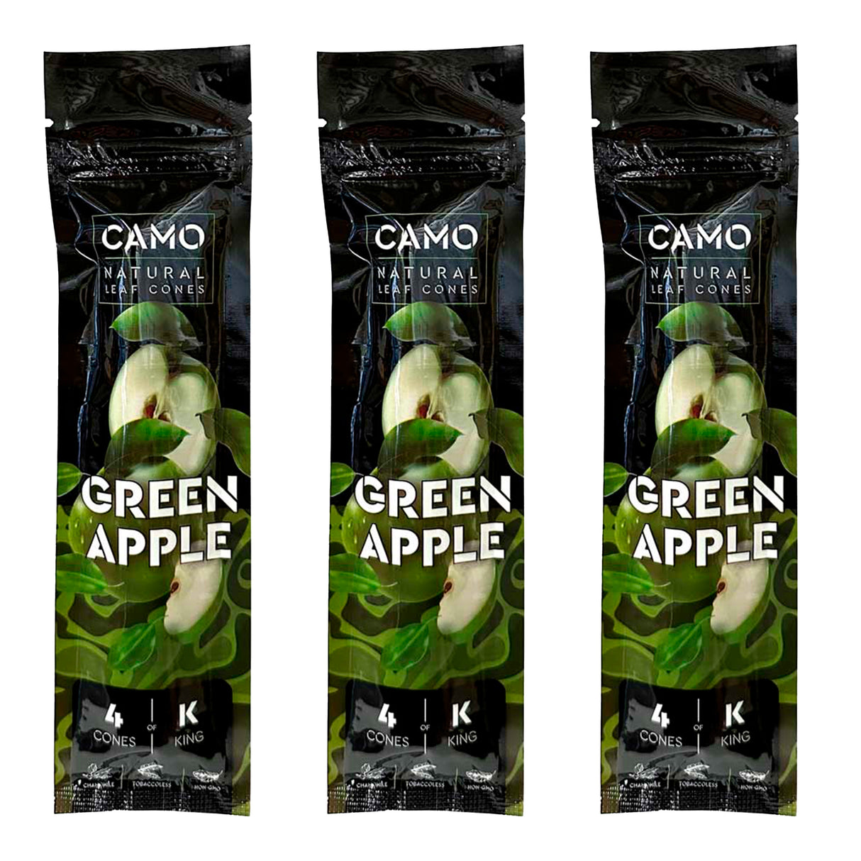 Camo Cones Green Apple King Size 4ct