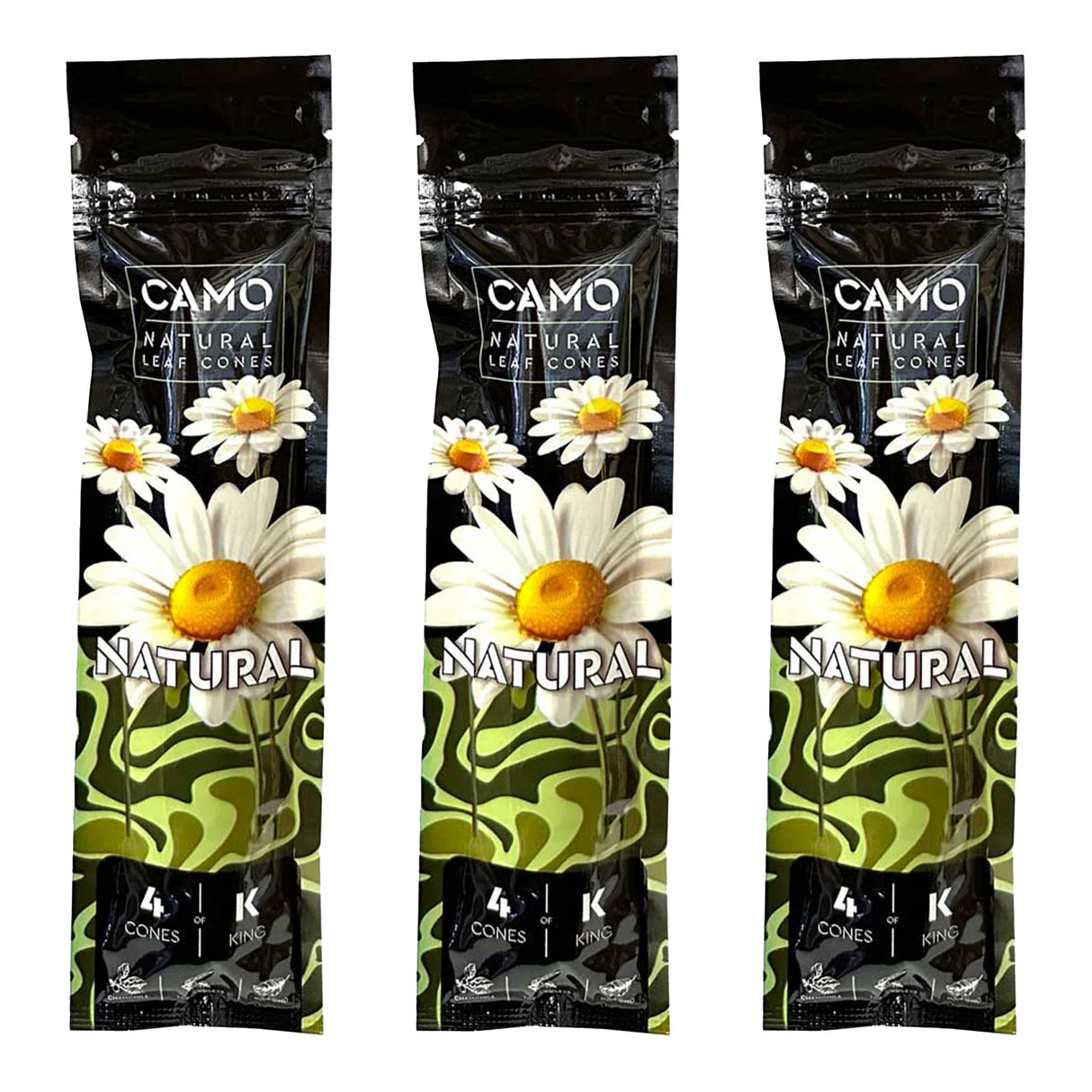 Camo Cones Natural King Size (4 Wraps Per Pouch)