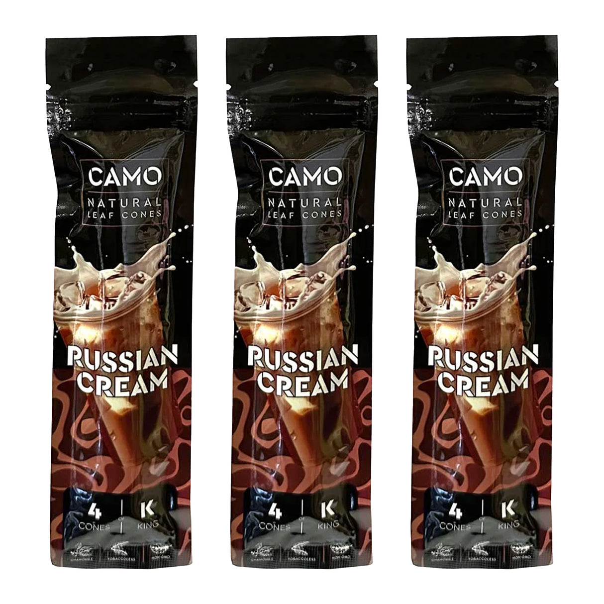 Camo Cones Russian Cream King Size (4 Cones Per Pouch)