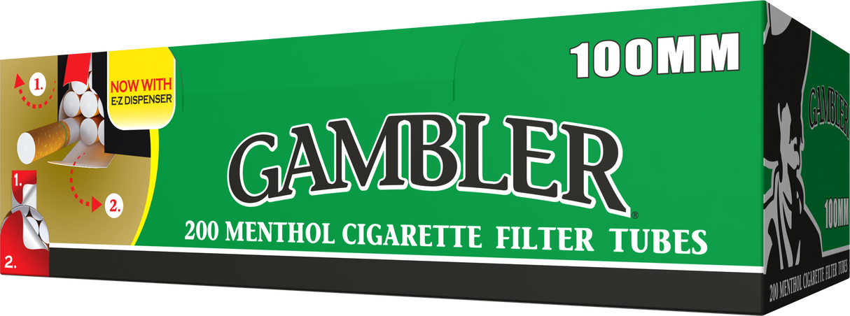Gambler Cigarette Tubes Menthol 100mm 200ct