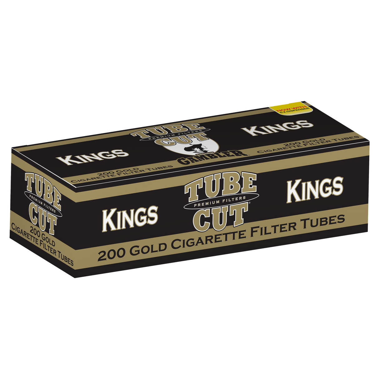 Gambler Tube Cut Cigarette Tubes Gold King Size