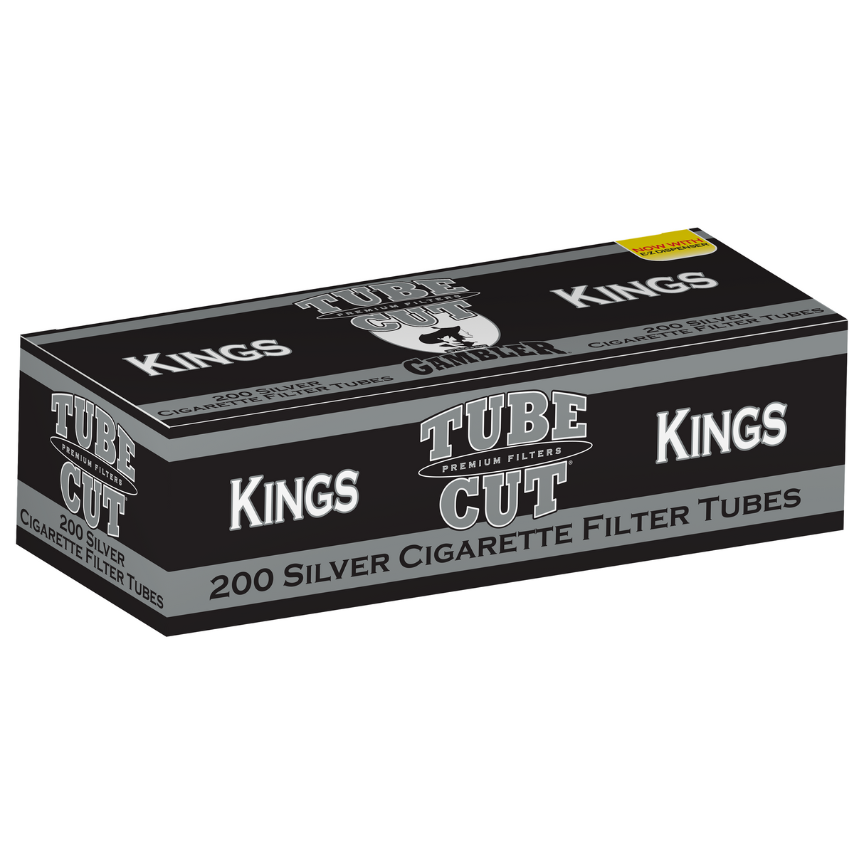 Gambler Tube Cut Cigarette Tubes Silver King Size
