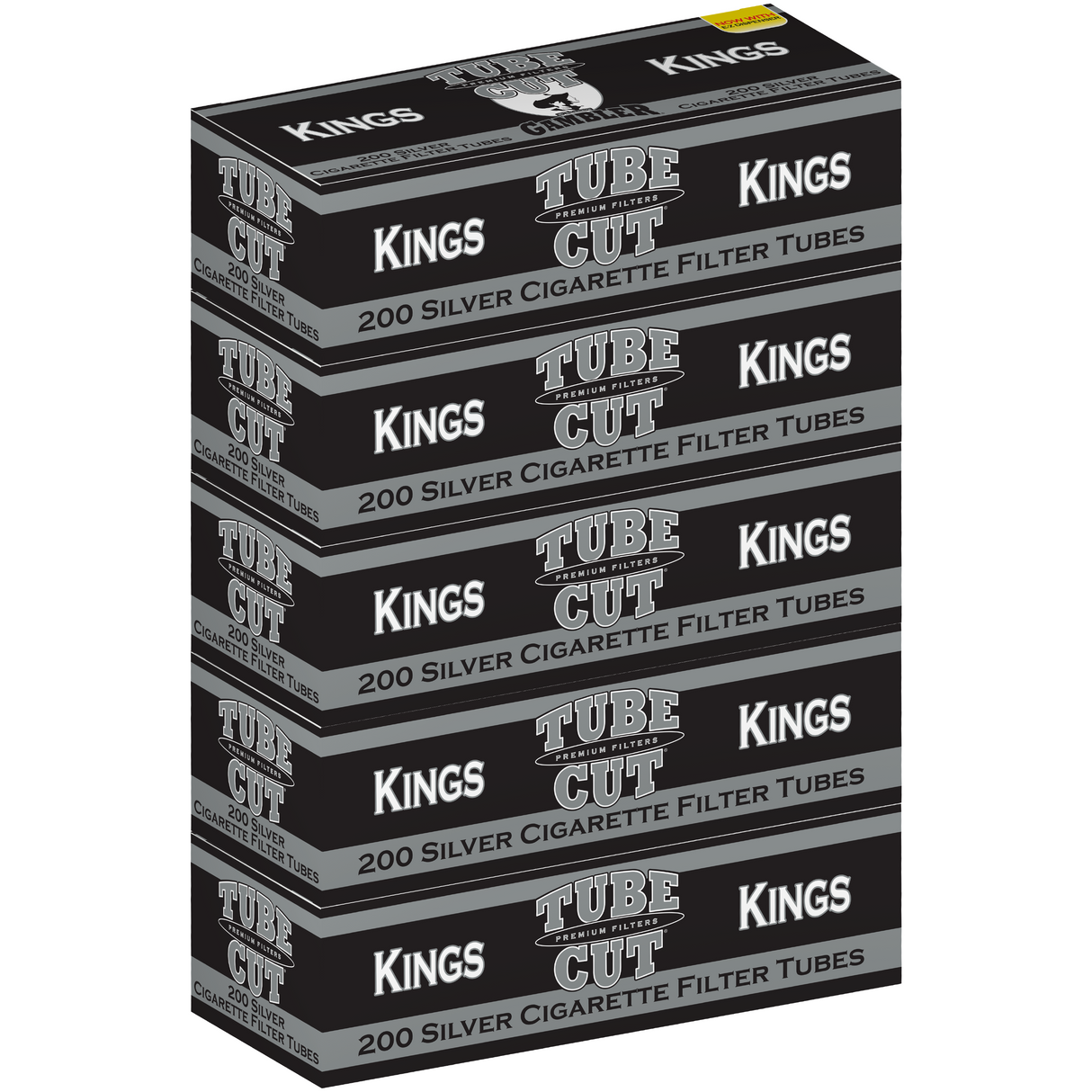 Gambler Tube Cut Cigarette Tubes Silver King Size