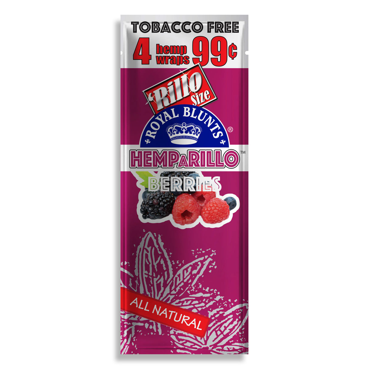 Hemparillo Hemp Wraps Berries (4 Wraps Per Pouch)