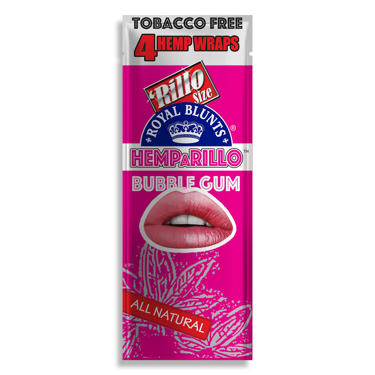Hemparillo Hemp Wraps Bubble Gum (4 Wraps Per Pouch)