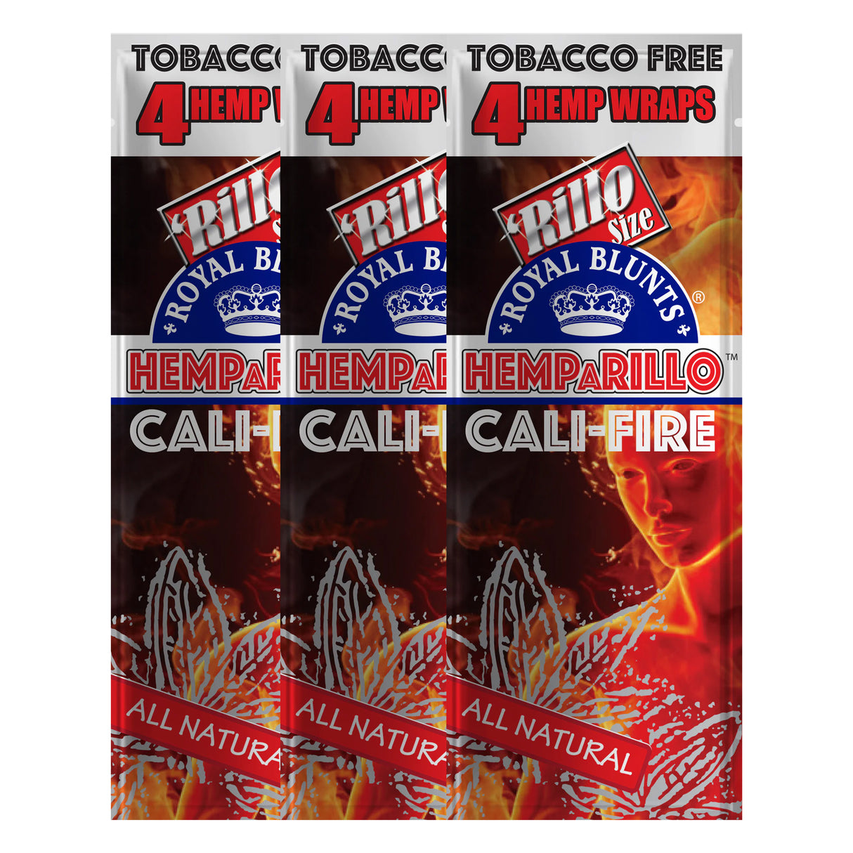 Hemparillo Hemp Wraps Cali-Fire (4 Wraps Per Pouch)