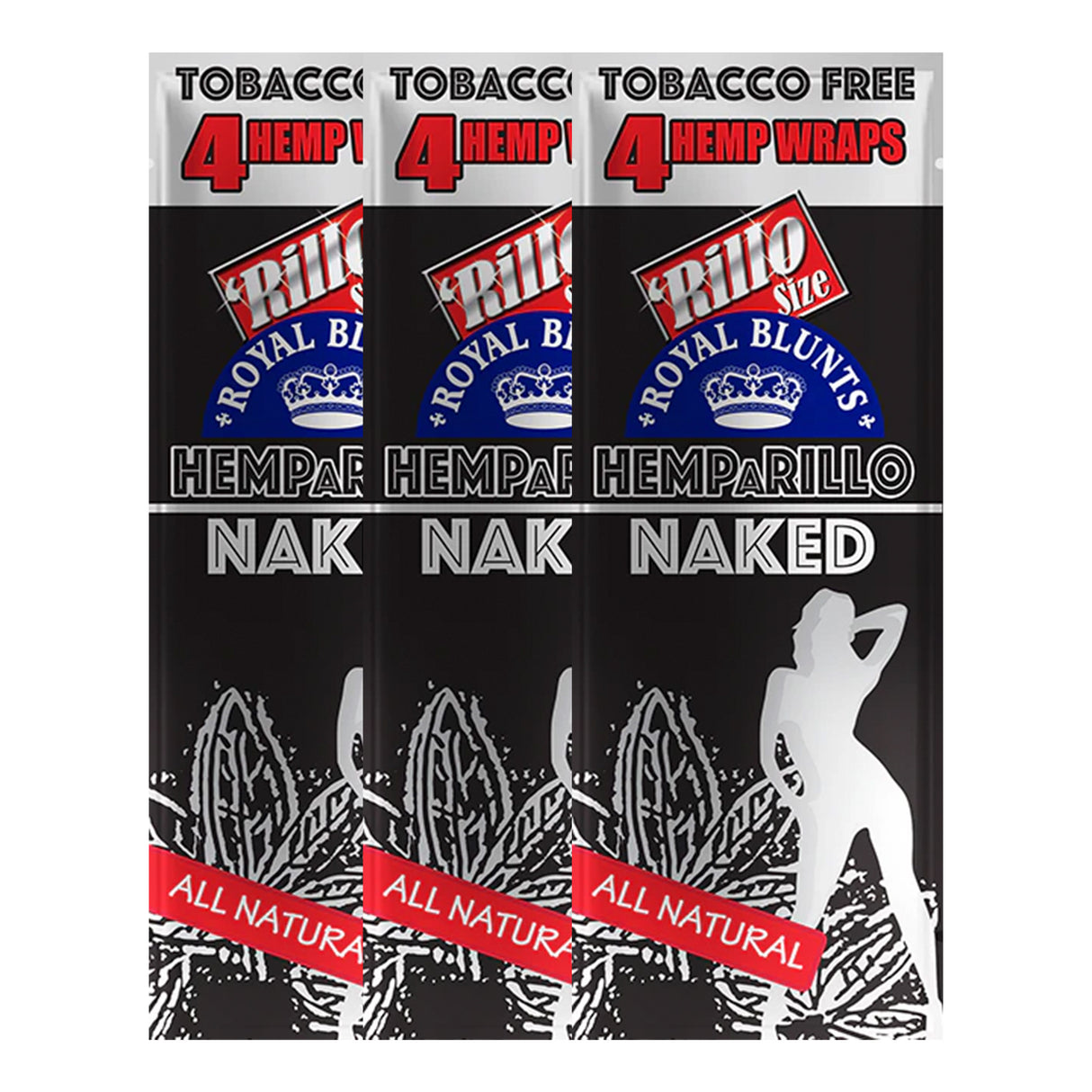 Hemparillo Hemp Wraps Naked (4 Wraps Per Pouch)