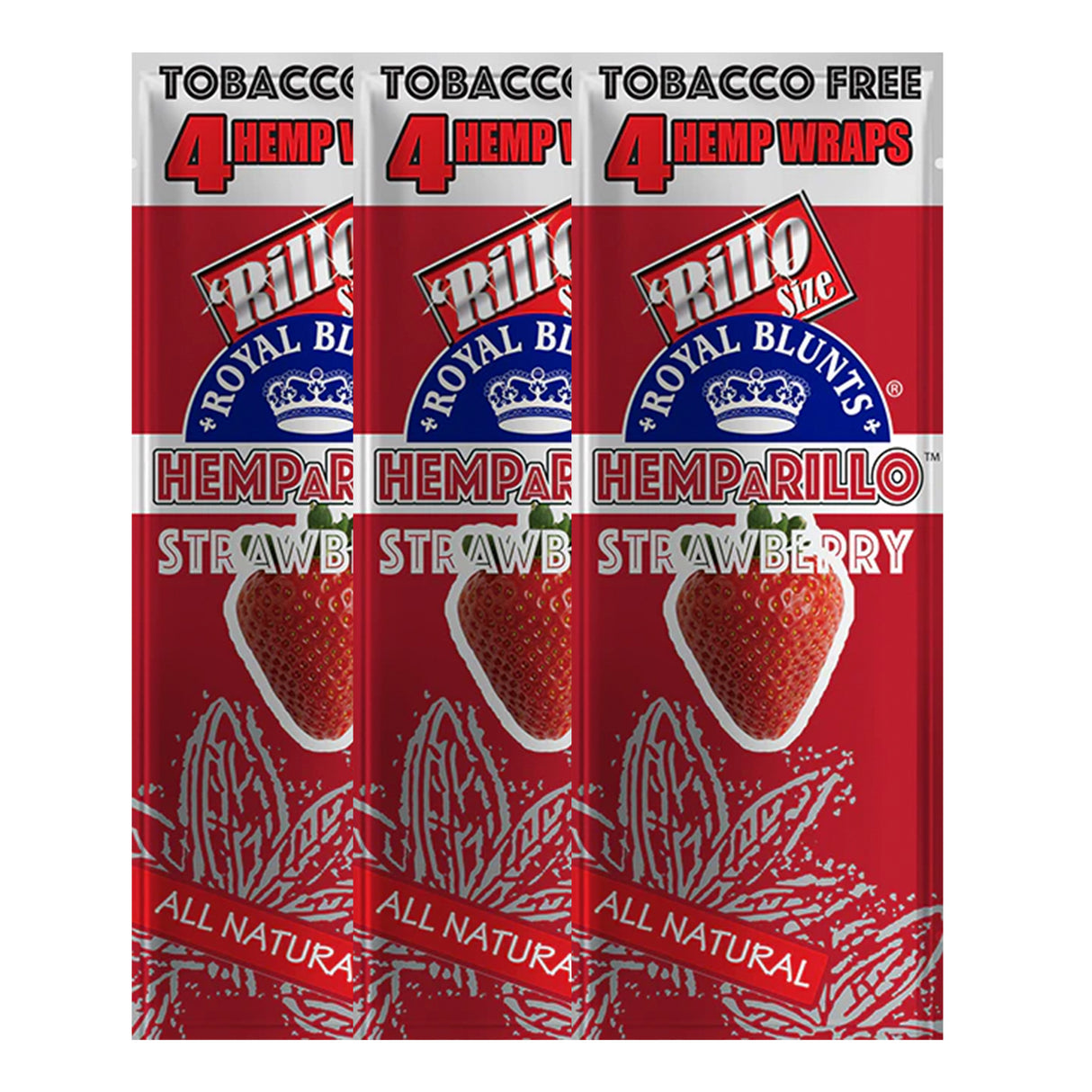 Hemparillo Hemp Wraps Strawberry (4 Wraps Per Pouch)