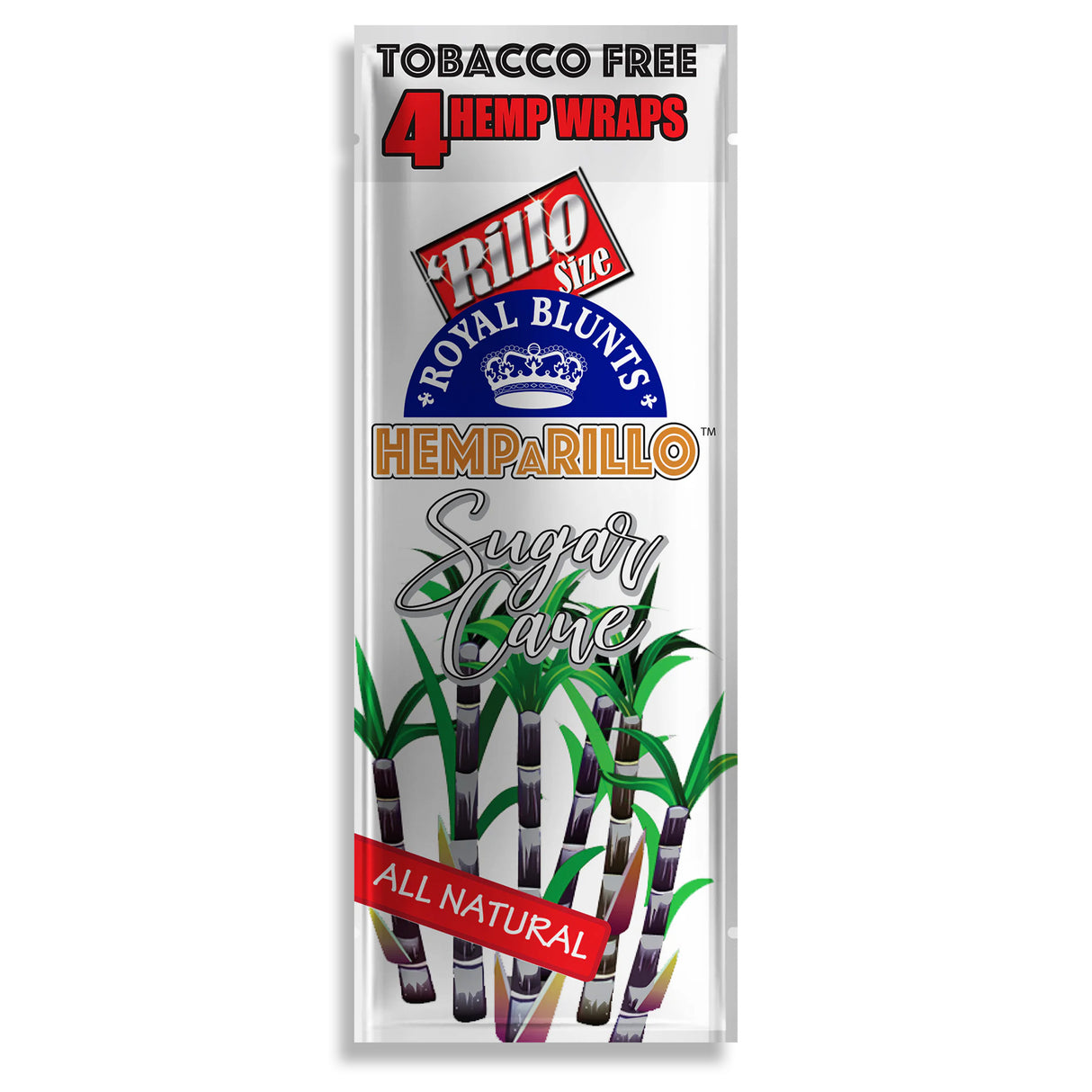 Hemparillo Hemp Wraps Sugarcane (4 Wraps Per Pouch)