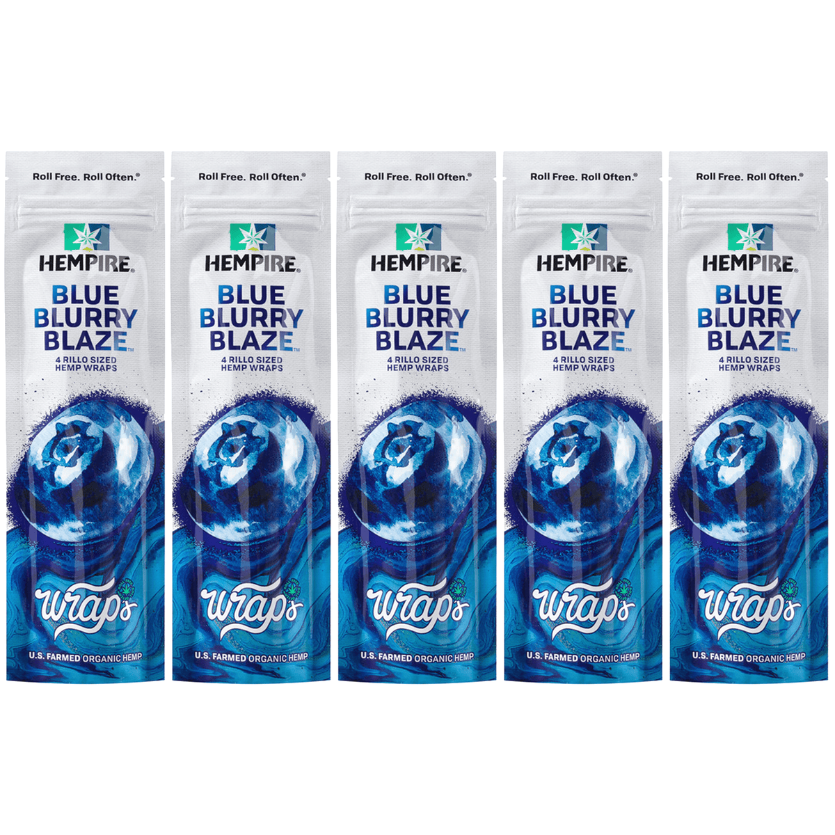 Hempire Hemp Wraps Blueblurry Blaze 4ct