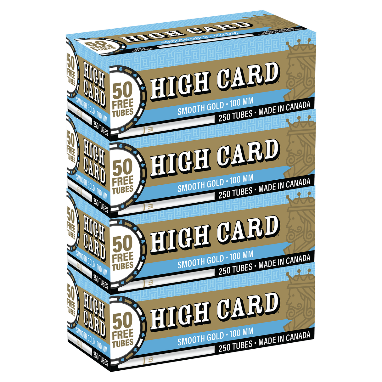 High Card Tubes Gold (Light) 100mm