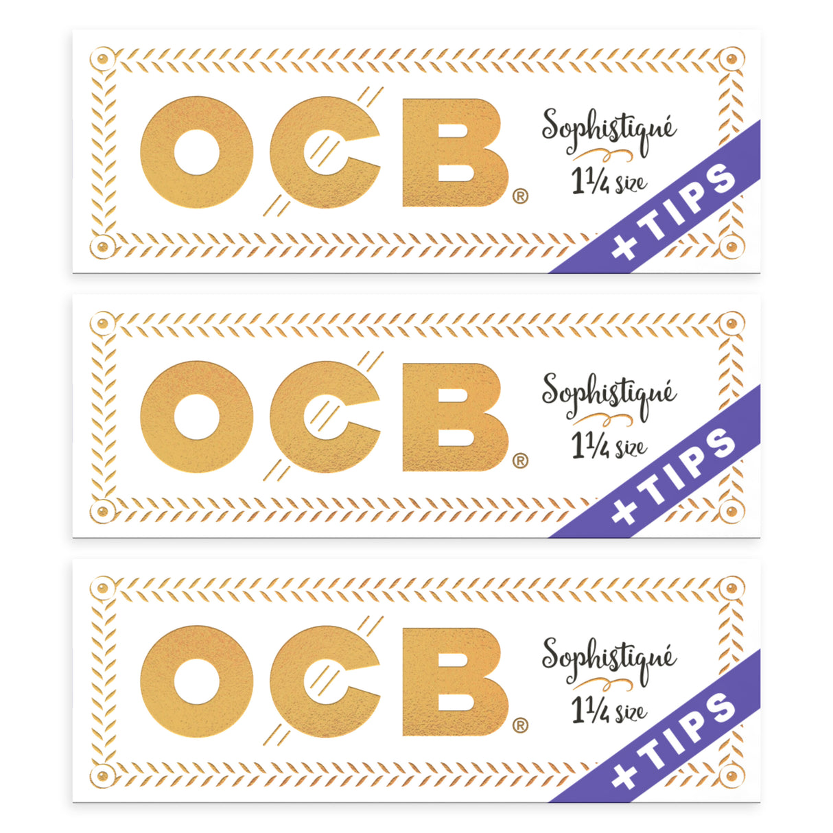 OCB Rolling Papers Sophistique with Tips 1 1/4 (50 Leaves)
