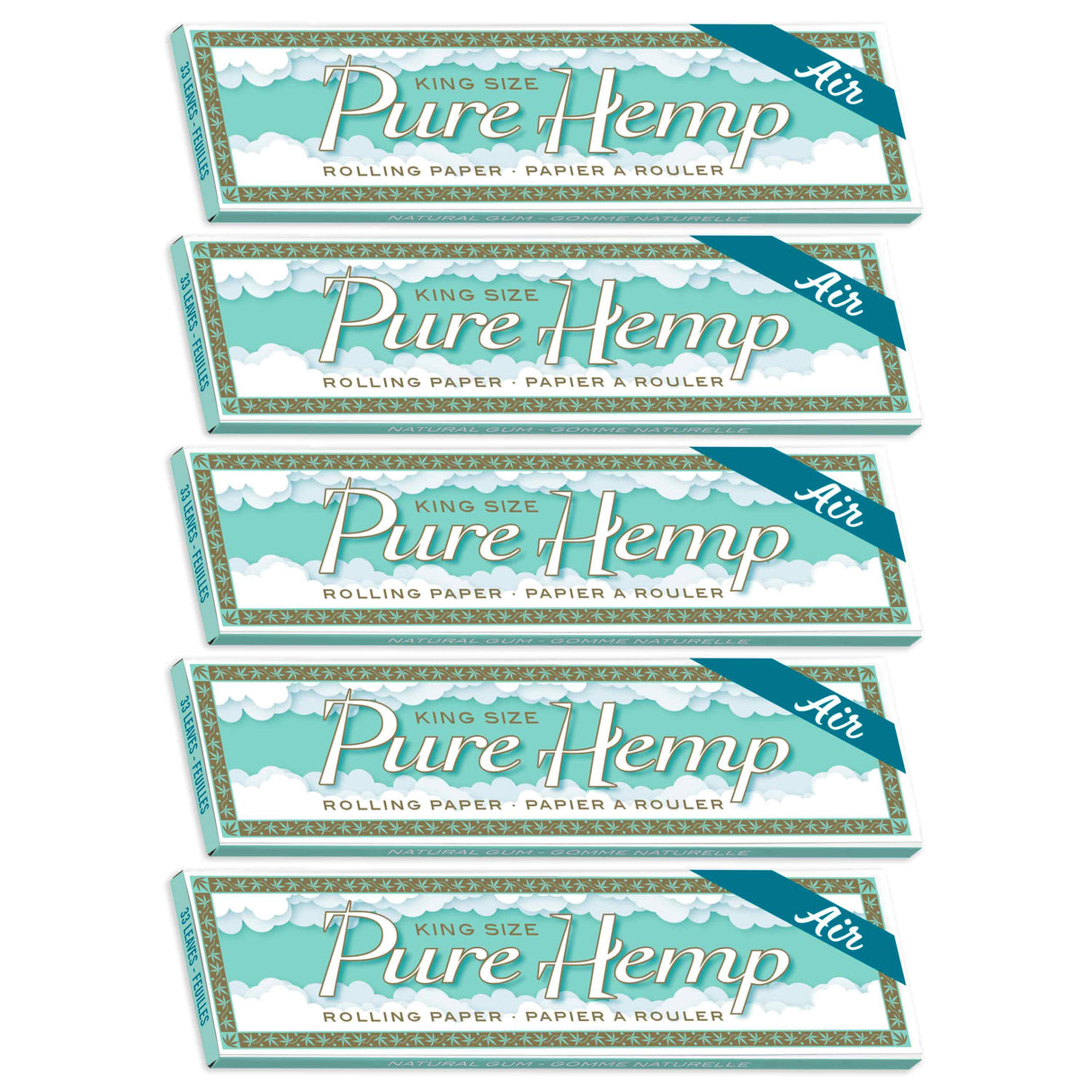 Pure Hemp Rolling Papers Air King Size (33 Leaves)