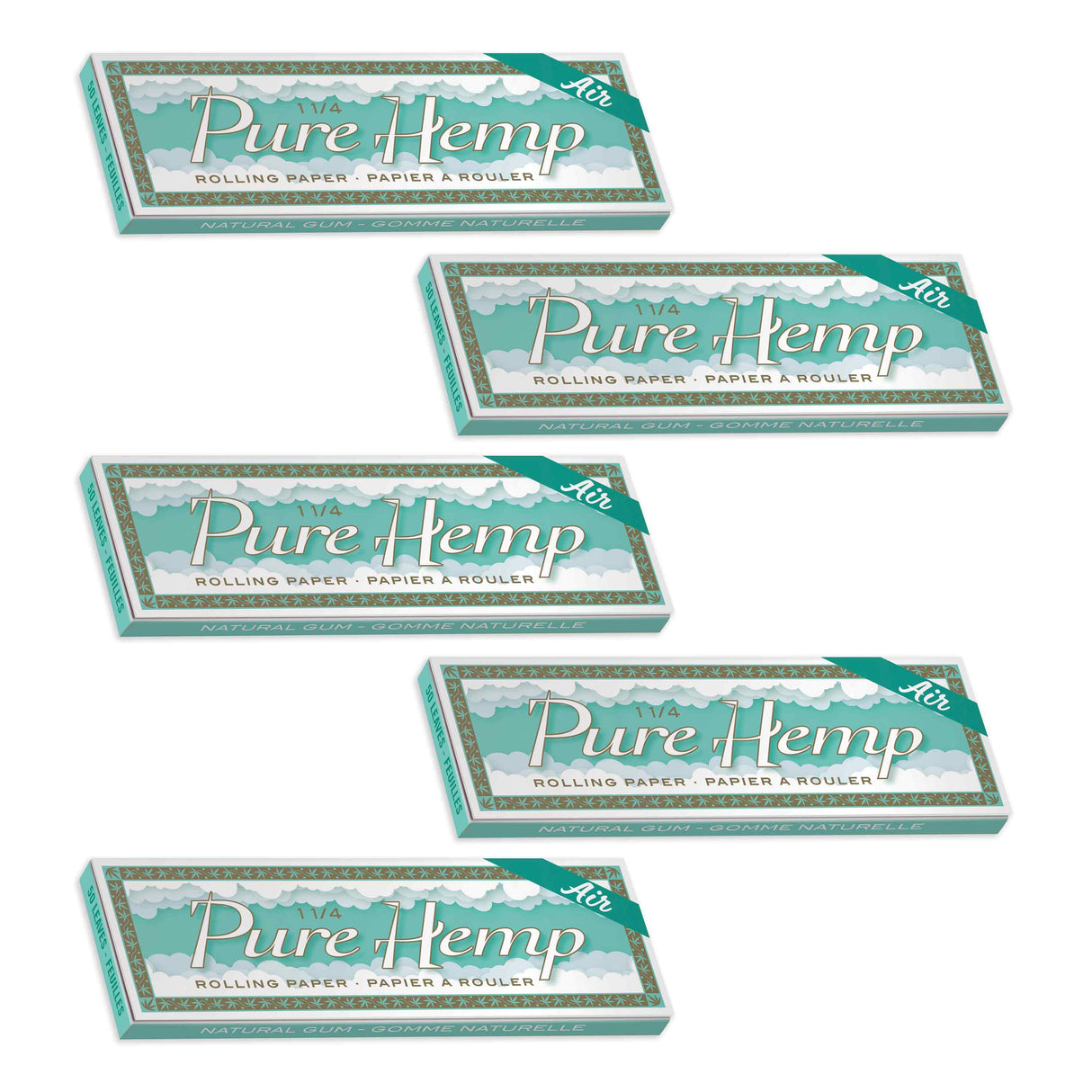 Pure Hemp Rolling Papers Air 1 1/4 Size (50 Leaves)