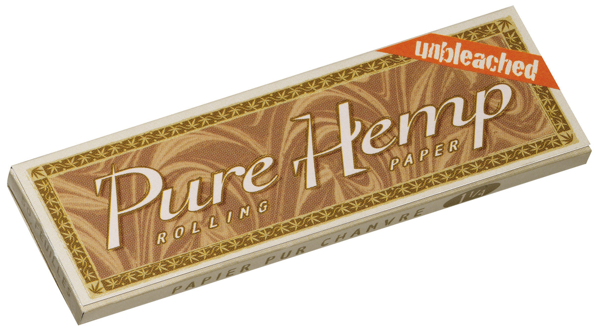 Pure Hemp Rolling Papers Unbleached 1 1/4 Size (50 leaves)