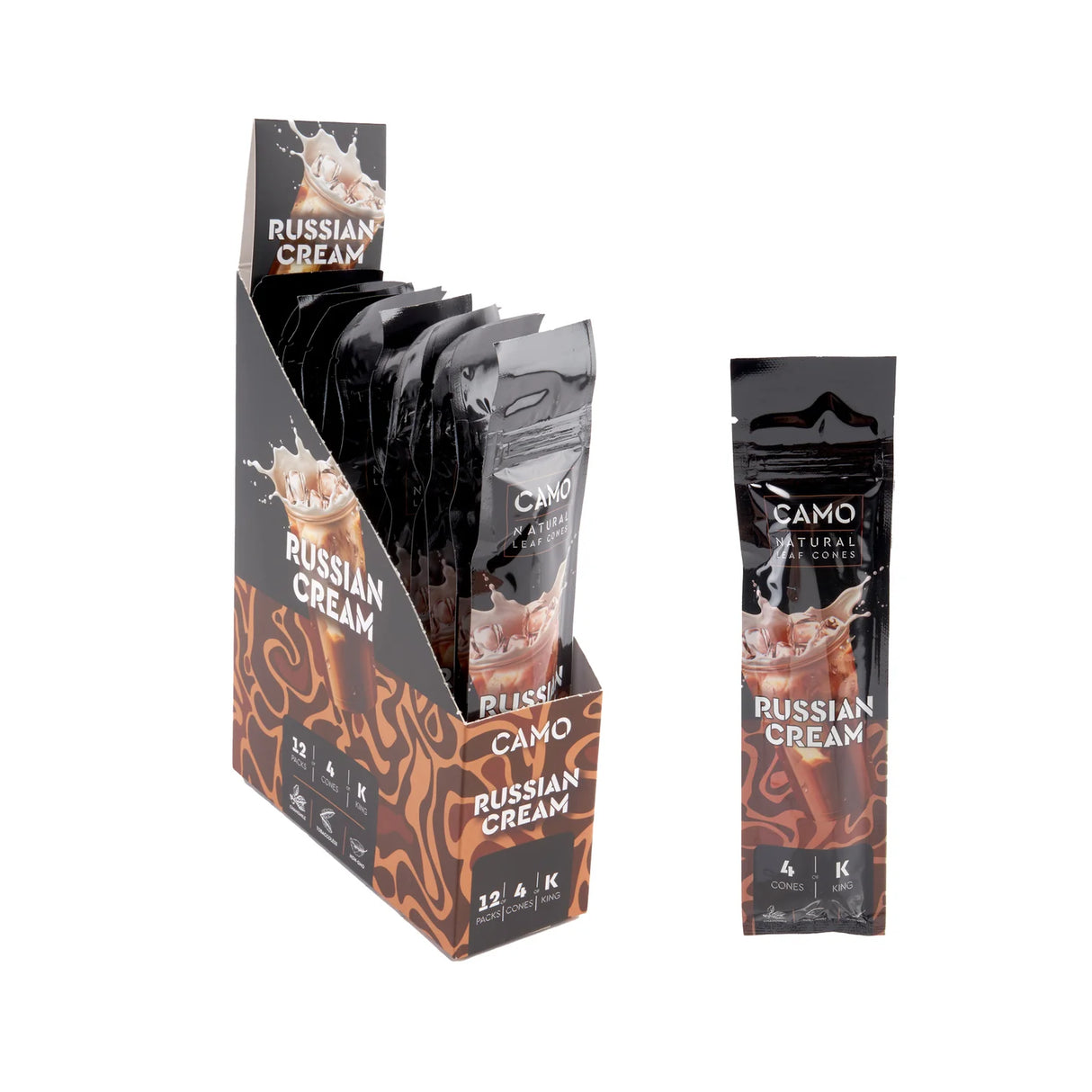 Camo Cones Russian Cream King Size (4 Cones Per Pouch)