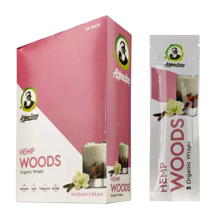Afghan Hemp Wraps Hemp Woods Russian Cream (2 Wraps per Pouch)
