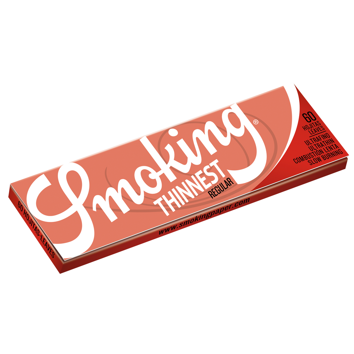 Smoking Brand Rolling Papers Thinnest Red Single Wide (60 Leaves)