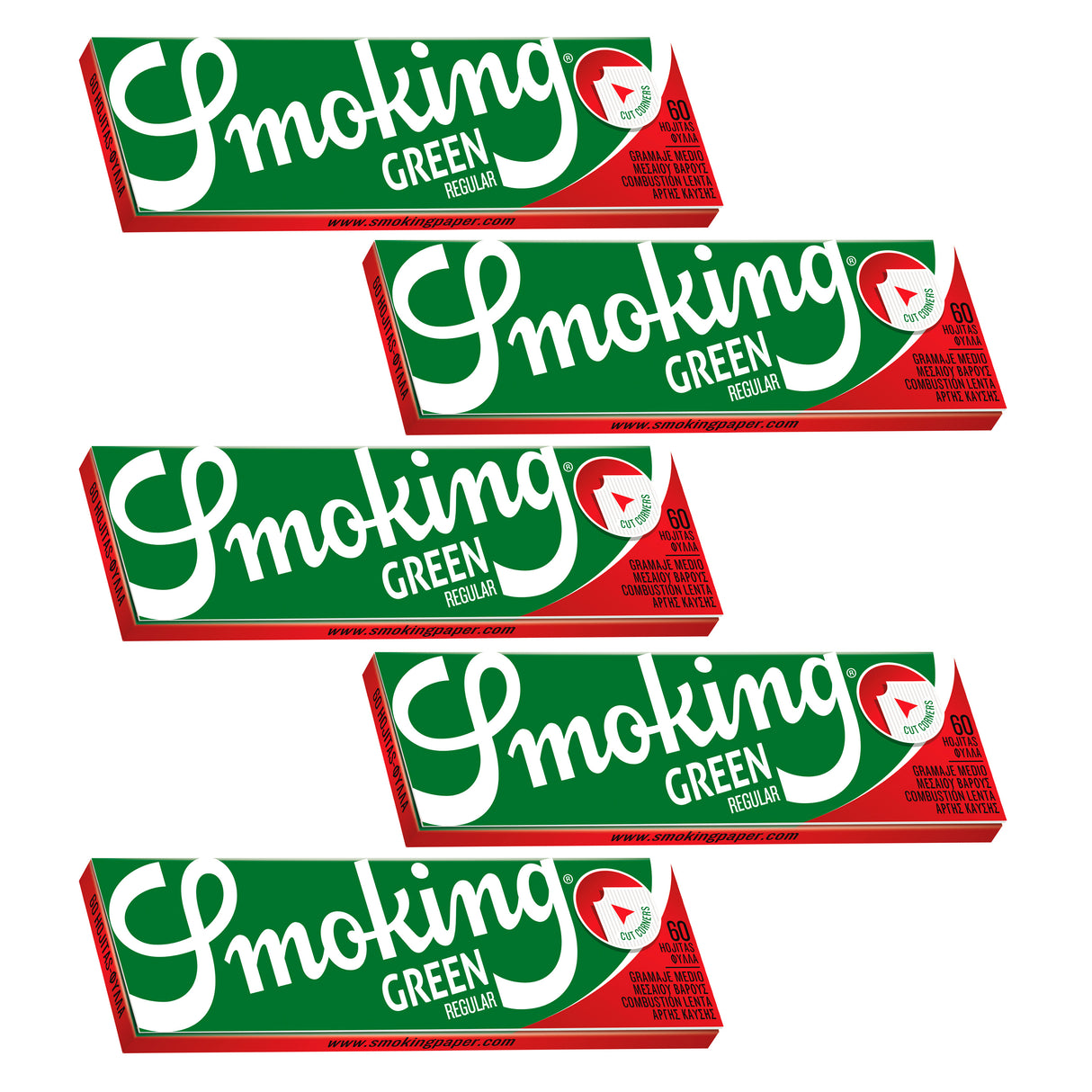 Smoking Brand Rolling Papers Cut Corners Single Wide (60 Leaves)