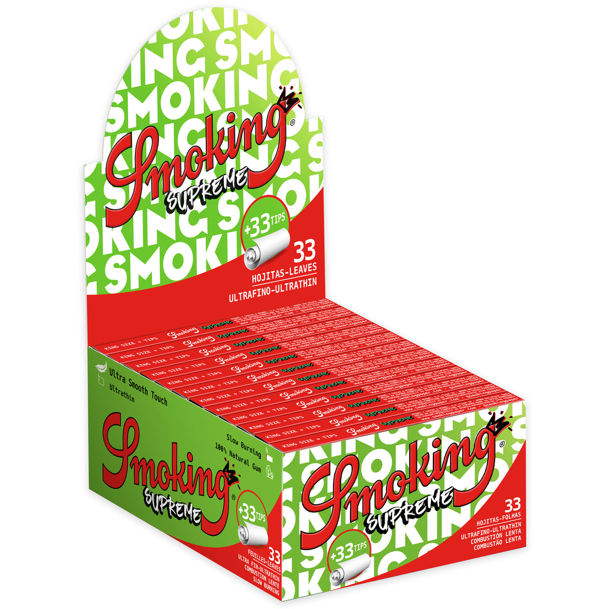 Smoking Brand Rolling Papers Supreme with Tips King Size (33 Leaves)