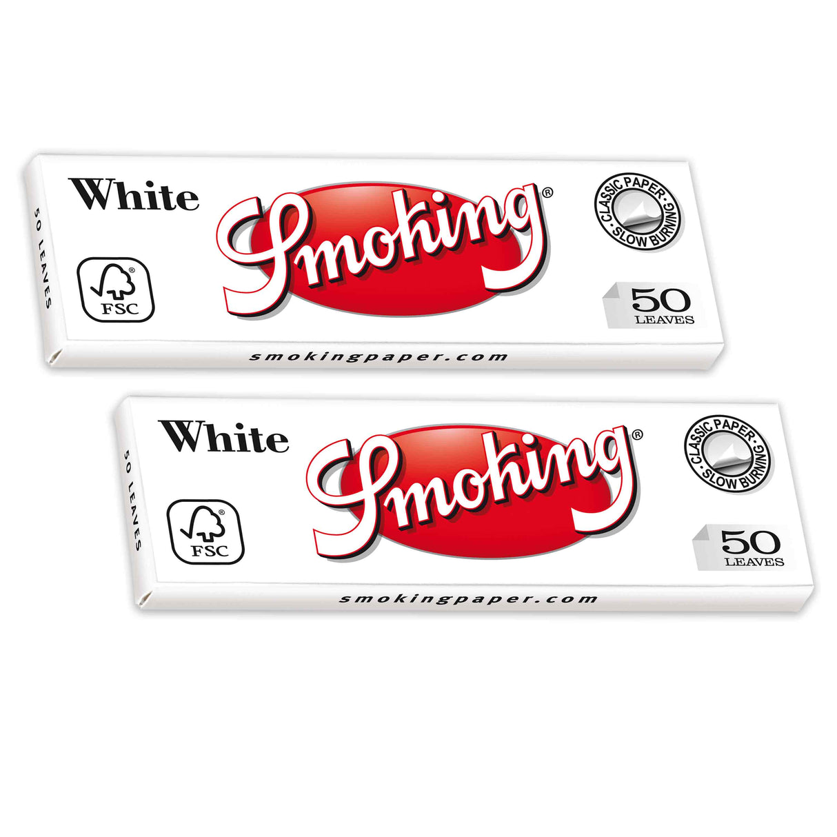 Smoking Brand Rolling Papers White 1 1/4 Size (50 leaves)