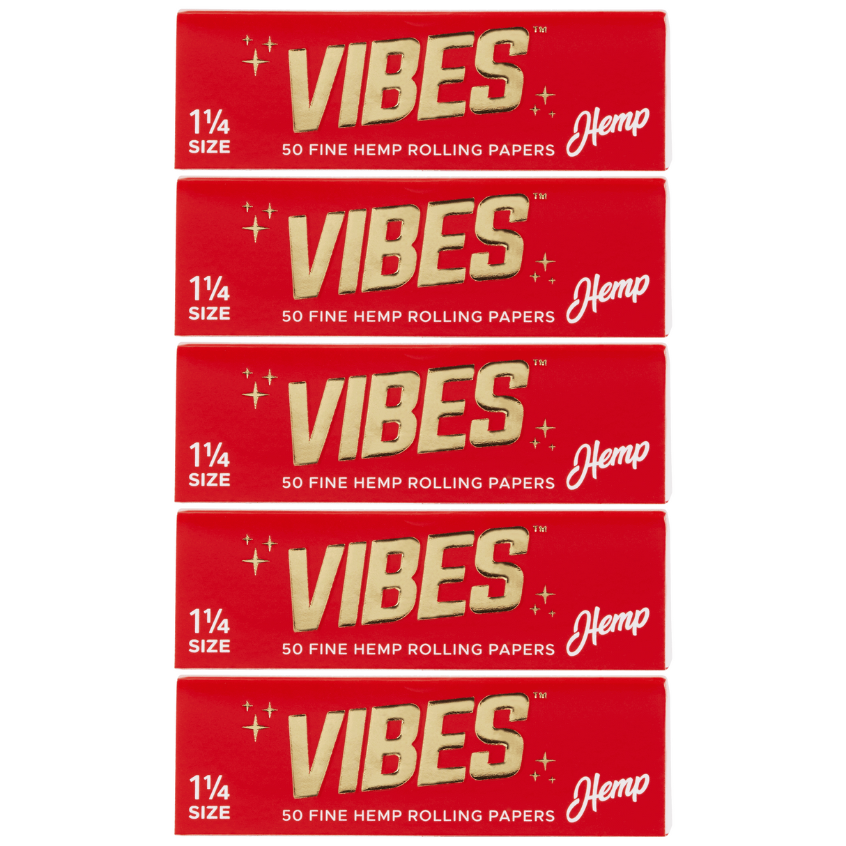 VIBES Rolling Papers Hemp 1 1/4 Size (50 Leaves)