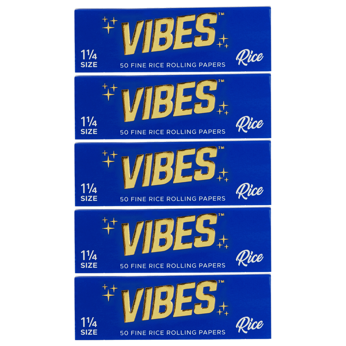 VIBES Rolling Papers Rice 1 1/4 Size (50 Leaves)