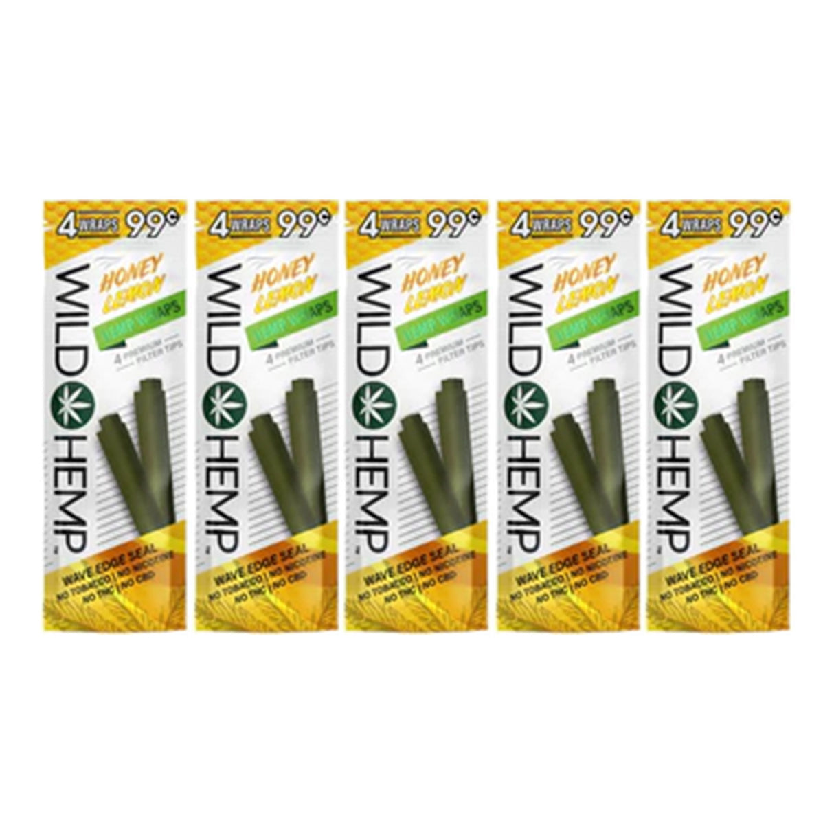 Wild Hemp Wraps Honey Lemon (4 Wraps Per Pouch)