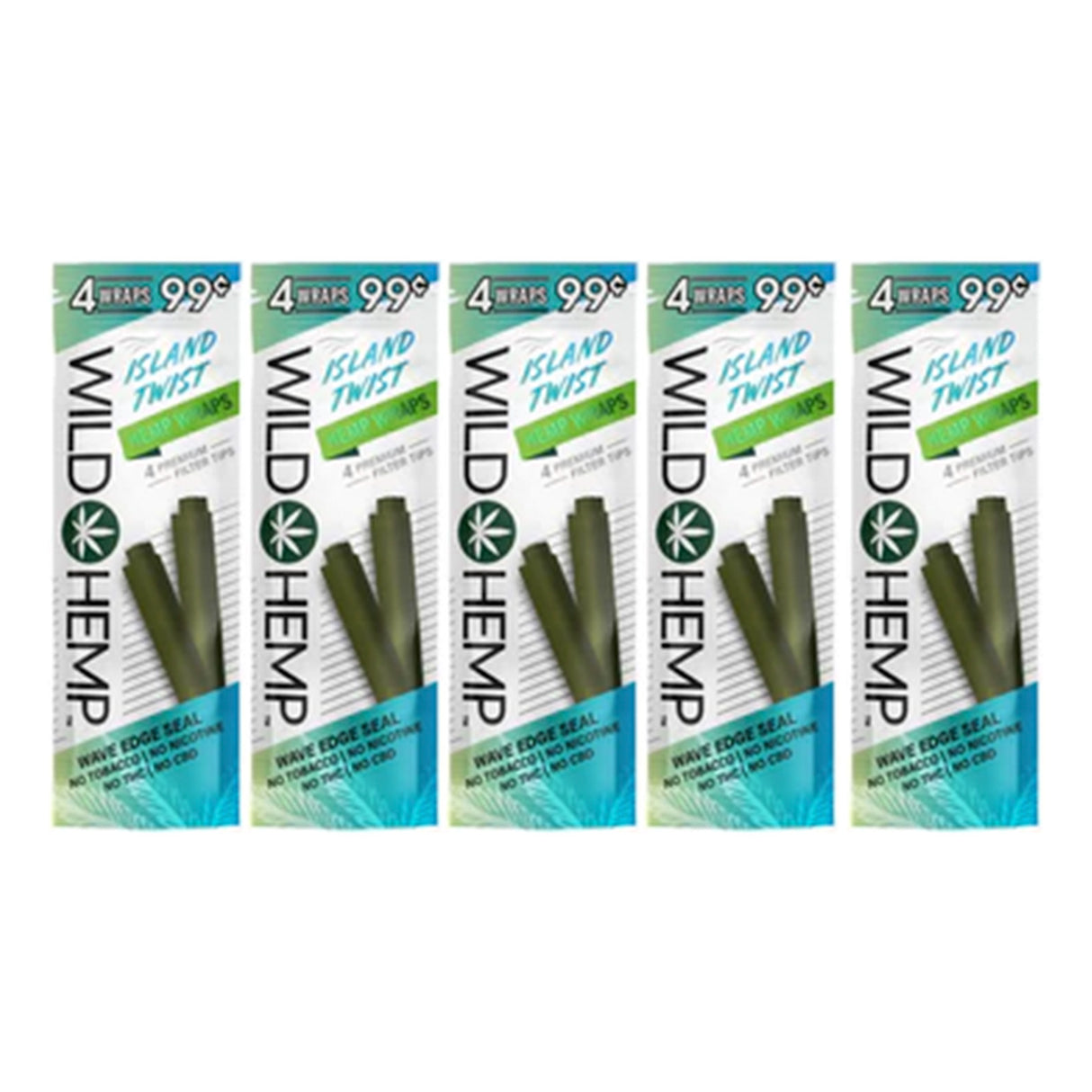 Wild Hemp Wraps Island Twist (4 Wraps Per Pouch)