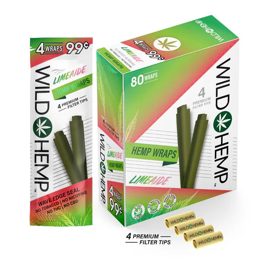Wild Hemp Wraps Limeade (4 Wraps Per Pouch)