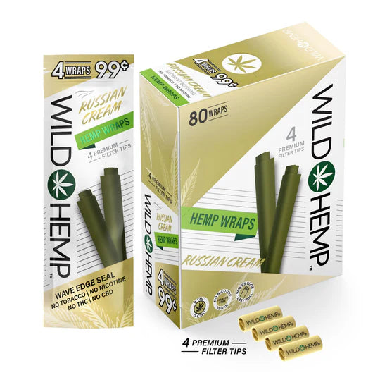 Wild Hemp Wraps Russian Cream (4 Wraps Per Pouch)