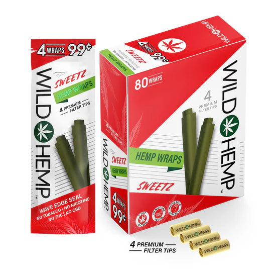Wild Hemp Wraps Sweetz (4 Wraps Per Pouch)