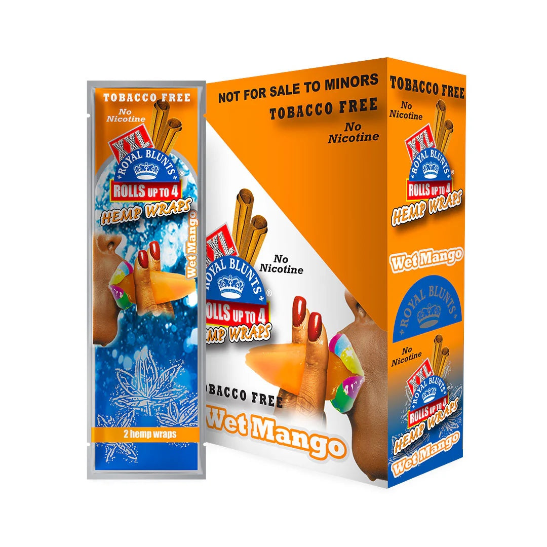 XXL Hemp Wraps Wet Mango (2 Wraps Per Pouch)