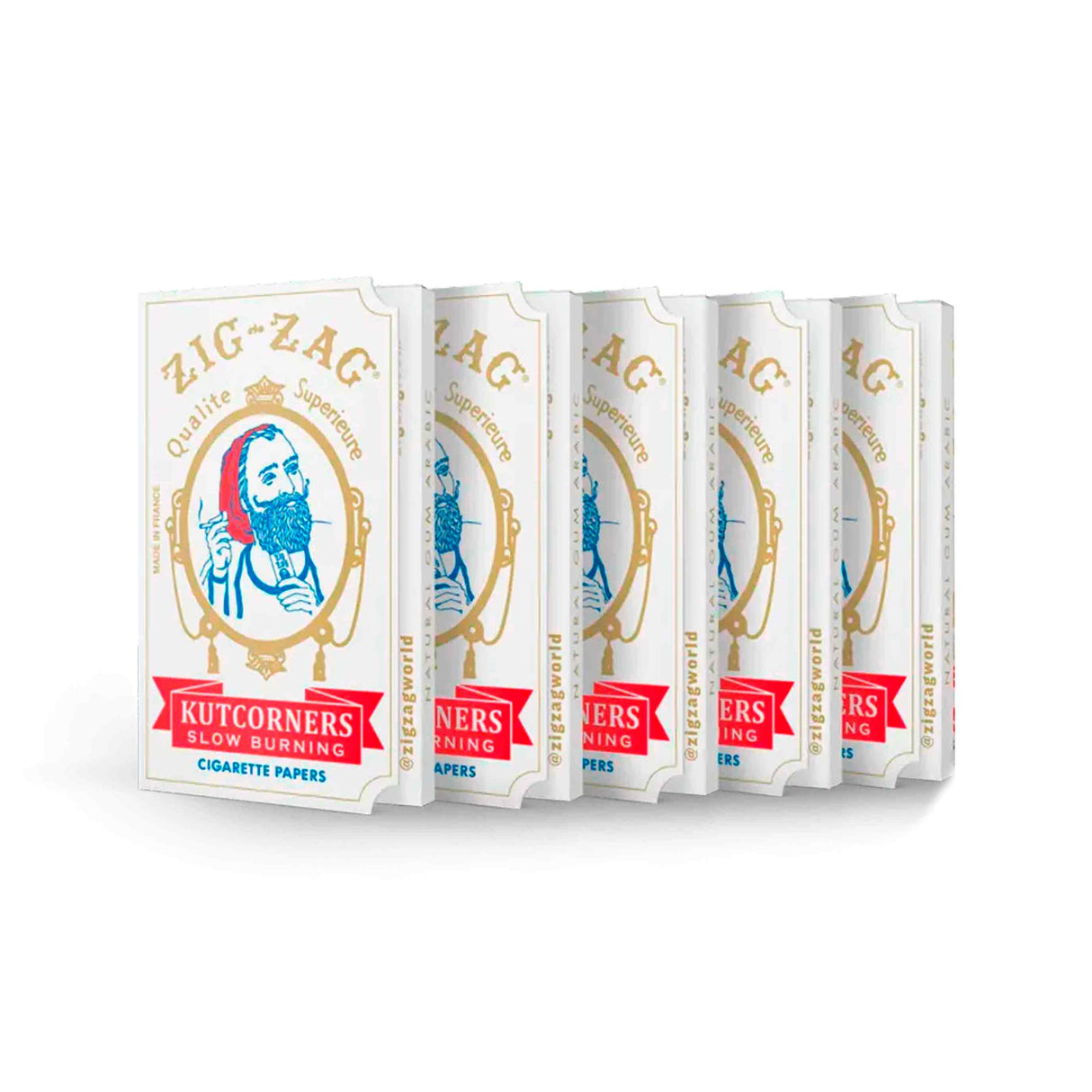 Zig-Zag Rolling Papers Kutcorners White Single Wide (100 Leaves)