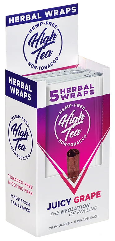 High Tea Herbal Wraps Juicy Grape (5 Wraps Per Pouch)