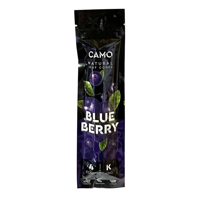 Camo Cones Blueberry King Size (4 Wraps Per Pouch)