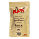 RAW Pre-Rolled Filter Tips 200 Count Bag