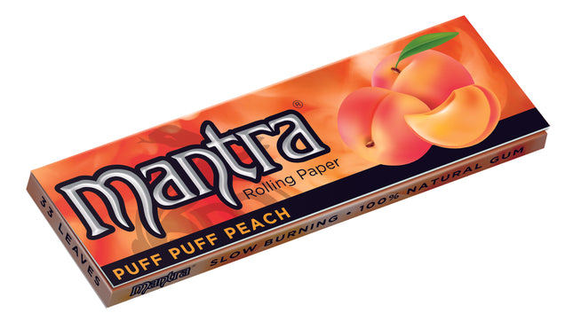 Mantra Rolling Papers Peach 1 1/4 (33 Leaves)