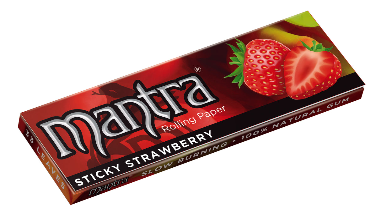 Mantra Rolling Papers Strawberry 1 1/4 (33 Leaves)