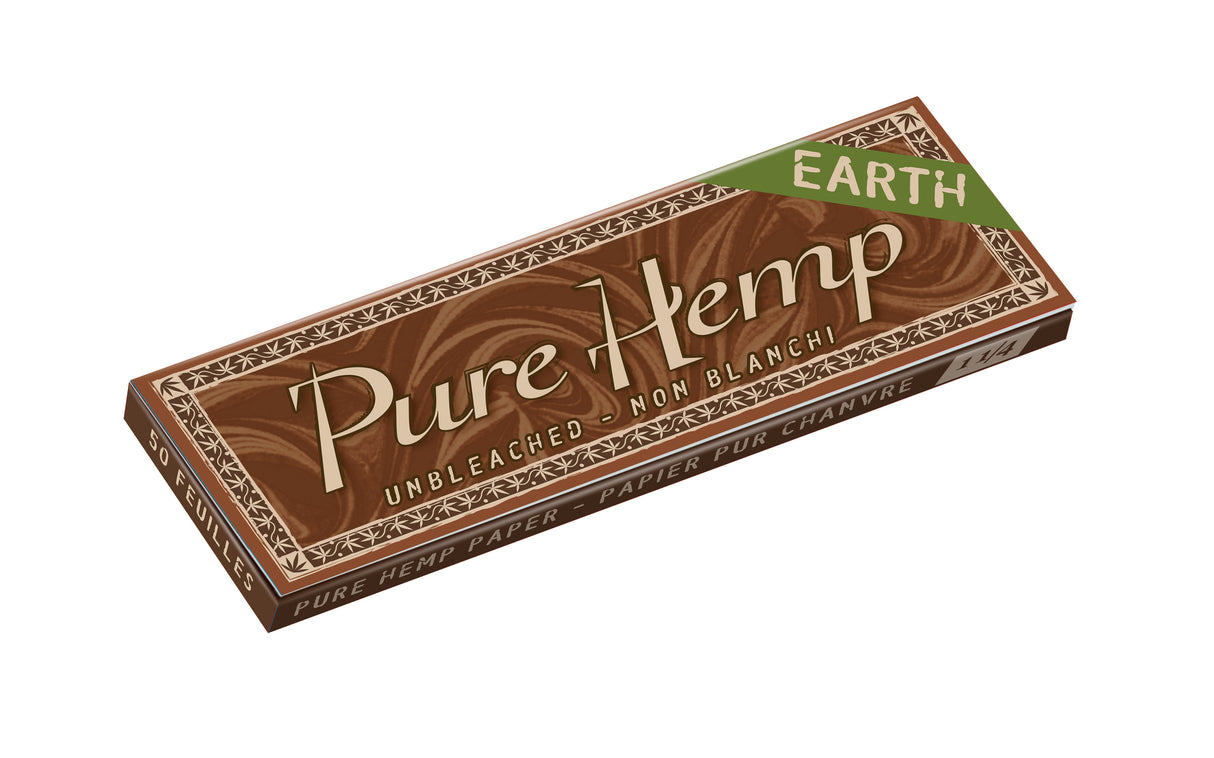 Pure Hemp Rolling Papers Earth 1 1/4 Size (50 Leaves)